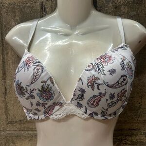 Victoria's Secret White Floral Bra